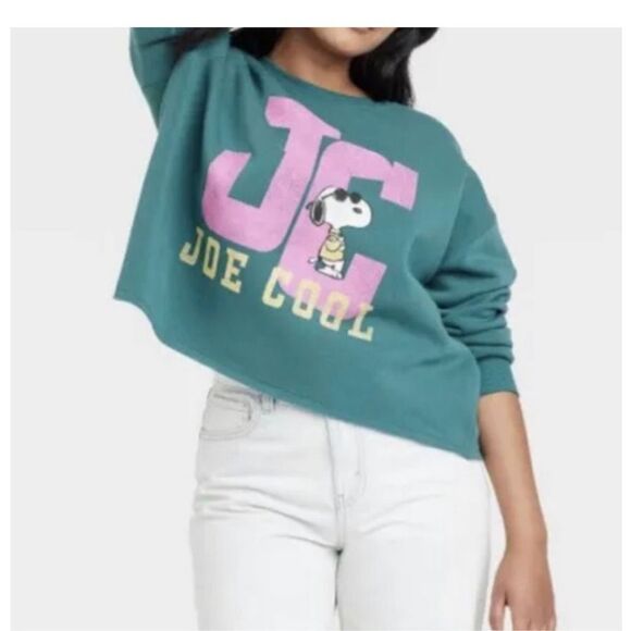 snoopy Sweaters - Snoopy green oversized sweater